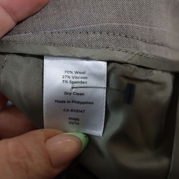 Talbots Gray Pine Stripe Women's Trousers 12 Petite - Picture 12 of 12